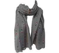GlamLondon Lighthouse Print Scarf Large Size Fashionable Unique Printed Women Multi Purpose Wrap (Grey)