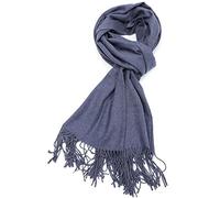 GlamLondon Plain Wedding Wrap, Prom Shawl, Soft Ladies Womens Cosy Quality Pashmina Scarf (Z-THK-Denim)