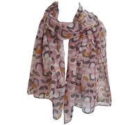 GlamLondon Women's Block Floral Print Scarf Retro Wrap (Pink)