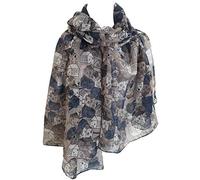 GlamLondon Womens Little Town Print Scarf Classic House Holiday Sun Summer Fashion Light Wrap (Grey)
