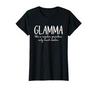 Glamma Like A Regular Grandma Only Much Cooler Floral Cute T-Shirt