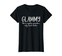 Glammy Like A Regular Grandma Only Much Cooler Floral Cute T-Shirt