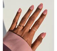 Glamnetic Press On Nails - Guava Drop | Short Oval Fake Nails in Orange-Pink Velvet with Glazed Finish, Salon Quality | 15 Sizes - 30 Nail Kit with Glue