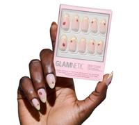 Glamnetic Press On Nails - Lady Luck | Short Almond Fake Nails with Polka Dot French Tips & Ladybugs | Salon Quality Summer Nails | 15 Sizes - 30 Nail Kit with Glue