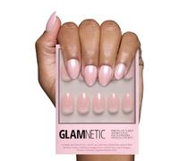 Glamnetic Press On Nails - Pinch Me | Short Oval Fake Nails, Blush Pink with a Glossy, Glazed Finish for Weddings, Reusable | 15 Sizes - 30 Nail Kit with Glue