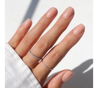 Glamnetic Press On Nails - Short Squoval Fake Nails | Sheer Glossy Nails, Salon Quality Press On Nails Kit with Glue | For the It Girls - 30 Nail Set in 15 Sizes