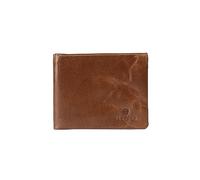 GLAMODA Mens Genuine Leather Zipper Wallet RFID Protection Tan Boys Wallet, Havana, Modern