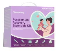 Glamommy Postpartum Recovery Essentials Kit for Women, Includes Pack-all Box, Peri Bottle, Cooling Spray, Disposable Postpartum Underwears, Postpartum Pads, Hot&Cold Packs,Soothing Liners, Purple