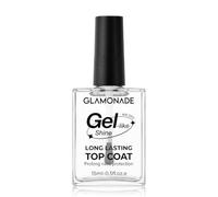 Glamonade Top Coat Nail Polish Clear: No Chip High Shine Long Lasting Glossy Nail Polish Fast Air Dry Top Coat for Nail Art Manicure Salon Quality 15ml