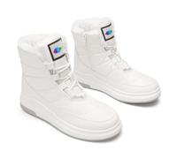 GLAMORA Snow Boots Women Waterproof Thermal Lined Non-Slip Comfortable Warm Snow Boots for Work Mountain Hiking City Outdoor Activities, White, 6 UK