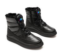 GLAMORA Snow Boots Women Waterproof Thermal Lined Non-Slip Comfortable Warm Snow Boots for Work Mountain Hiking City Outdoor Activities, black, 8.5 UK