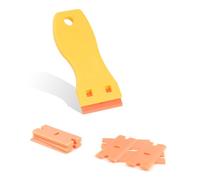 GlamorDove Plastic Razor Scraper with 10pcs Double Edged Plastic BladesGlass Window Sticker Remover Kit - Scraper Tool Set for Adhesive, Label & Decal Residue