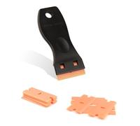 GlamorDove Plastic Razor Scraper with 10pcs Double Edged Plastic BladesGlass Window Sticker Remover Kit - Scraper Tool Set for Adhesive, Label & Decal Residue