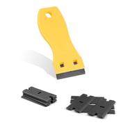 GlamorDove Plastic Razor Scraper with 10pcs Double Edged Plastic BladesGlass Window Sticker Remover Kit - Scraper Tool Set for Adhesive, Label & Decal Residue