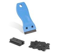 GlamorDove Plastic Razor Scraper with 10pcs Double Edged Plastic BladesGlass Window Sticker Remover Kit - Scraper Tool Set for Adhesive, Label & Decal Residue