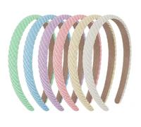 Glamoreal 6Pk Multicolor Knit Headbands, Non-Slip, Light-Colored Series | 6pc multicolor knitted headbands, light-colored series, non-slip 5.7x5in, for women's daily wear now