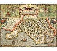 Glamorgan 1610 Historical Map 1000 Piece Jigsaw Puzzle With Free print Guide!