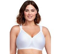 Glamorise Womens MagicLift Seamless Wirefree #1080 T-Shirt Bra, White, 36DD UK