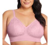 Glamorise Bramour Gramercy Luxe Lace Bralette Wirefree Bra 7012 (Women's & Women's Plus) Mauve