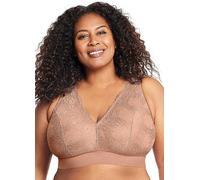 Glamorise Bramour Lexington Lace Plunge Bralette Cappuccino