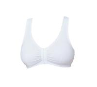 Glamorise Front-Closure Cotton T-Back Comfort Wirefree Bra 1908 (Women's & Women's Plus) White
