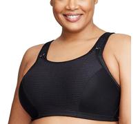 Glamorise Custom Control Sports Wirefree Bra 1166 (Women's & Women's Plus) Solid Black