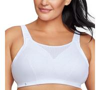 Glamorise Custom Control Sports Wirefree Bra 1166 (Women's & Women's Plus) White/Grey