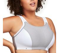 Glamorise Custom Control Sports Wirefree Bra 1166 (Women's & Women's Plus) White