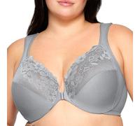 Glamorise Front-Closure Cotton Wonderwire Underwire Bra 1241 (Women's & Women's Plus) Silver