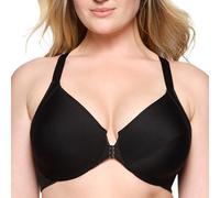 Glamorise Full Figure Plus Size Front-Closure Smoothing Wonderwire Bra Underwire #1247 Black