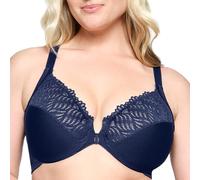Glamorise Full Figure Plus Size Front-Closure T-Back Wonderwire Bra Underwire #1246 Blue