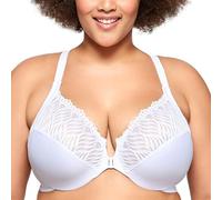 Glamorise Front-Closure T-Back Wonderwire Underwire Bra 1246 (Women's & Women's Plus) White