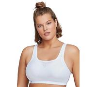 Glamorise Custom Control Sports Wirefree Bra 1166 (Women's & Women's Plus) White