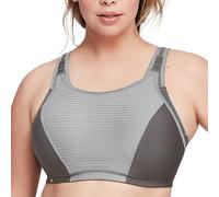 Glamorise Full Figure Plus Size Custom Control Wonderwire Sports Bra Underwire #9167 Gray