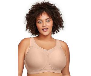 Glamorise Full Figure Plus Size High Impact Wonderwire Sports Bra Coffee