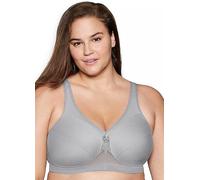 Glamorise Full Figure Plus Size MagicLift Active Wirefree Support Bra Grey