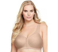 Glamorise Full Figure Plus Size MagicLift Front Close Posture Back Support Bra Nude