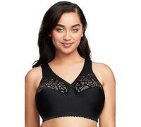 Glamorise MagicLift Cotton Support Wirefree Bra 1001 (Women's & Women's Plus) Black