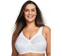 Glamorise MagicLift Cotton Support Wirefree Bra 1001 (Women's & Women's Plus) White