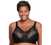 Glamorise Full Figure Plus Size MagicLift Wirefree Minimizer Support Bra Black