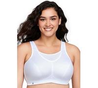 Glamorise Full Figure Plus Size No-Bounce Camisole Wirefree Sports Bra White