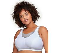 Glamorise No-Bounce Camisole Elite Sports Wirefree Bra 1067 (Women's & Women's Plus) White/Gray