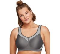 Glamorise High Impact Underwire Sports Bra - Grey, Grey, Size 38F, Women Grey