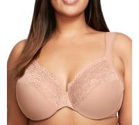 Glamorise Low Cut Wonderwire Lace Underwire Bra 1240 (Women's & Women's Plus)