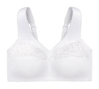 Glamorise Full Figure Plus Size MagicLift Cotton Support Bra Wirefree #1001 White