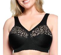 Glamorise MagicLift Cotton Support Wirefree Bra 1001 (Women's & Women's Plus) Black