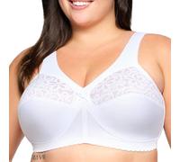 Glamorise Magiclift No Wire Cotton Support Bra - White, White, Size 50Dd, Women White