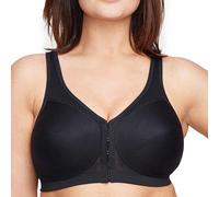 Glamorise Full Figure Plus Size MagicLift Front-Closure Posture Back Bra Wirefree #1265 Black