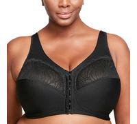 Glamorise Full Figure Plus Size MagicLift Natural Shape Front-Closure Bra Wirefree #1210 Black