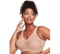Glamorise Magiclift No Wire Cotton Support Bra, Cafe, Size 56D, Women Cafe